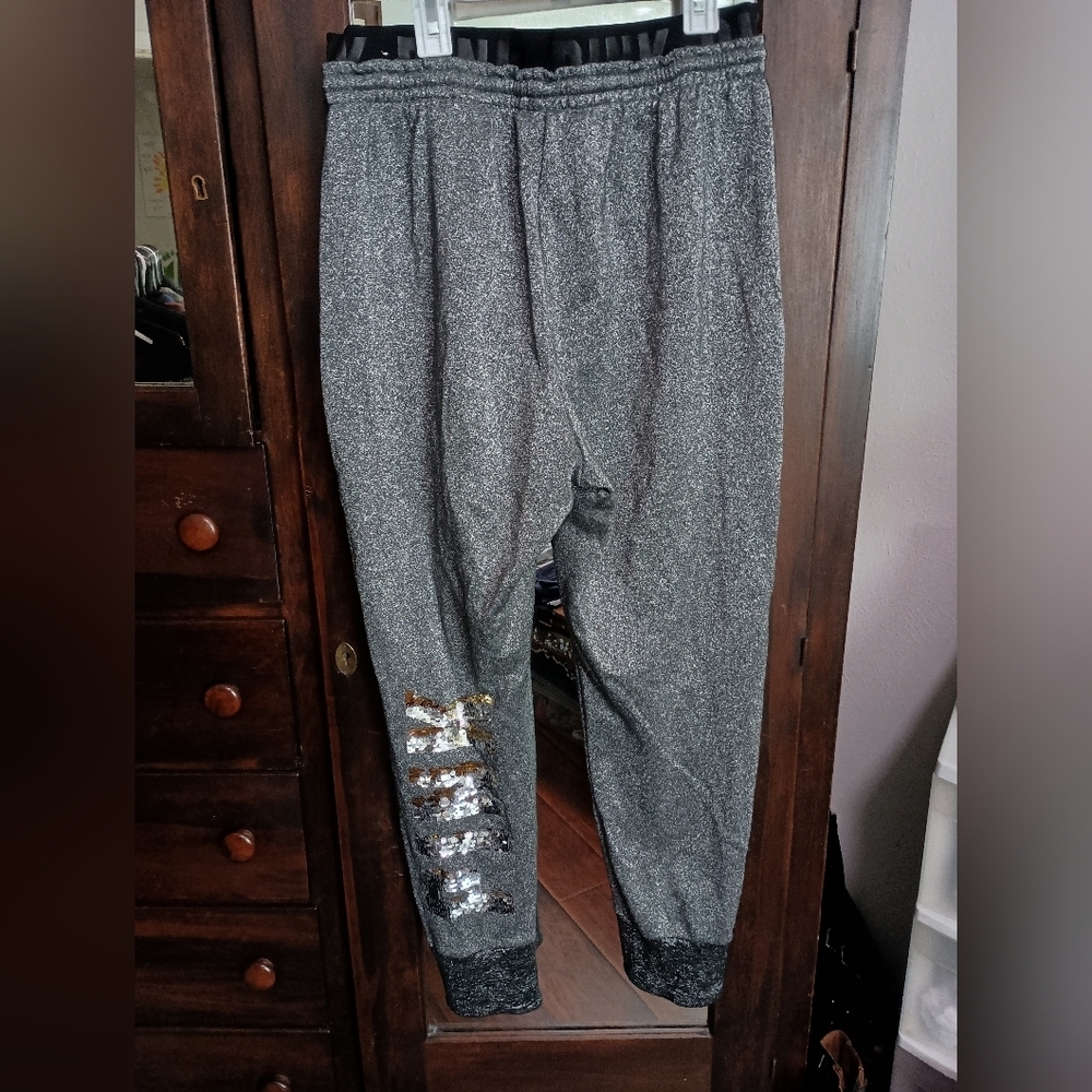 Victoria's Secret PINK Gray Joggers with Rainbow Trim_Large - Picture 8 of 11